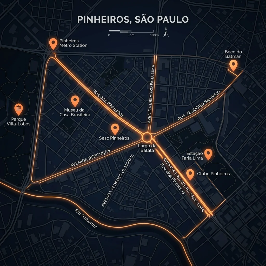 Mapa Pinheiros Vértice